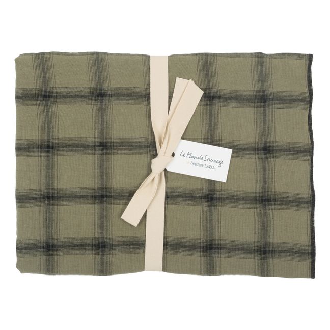 Highlands Washed Linen Pillowcase | Verde Kaki