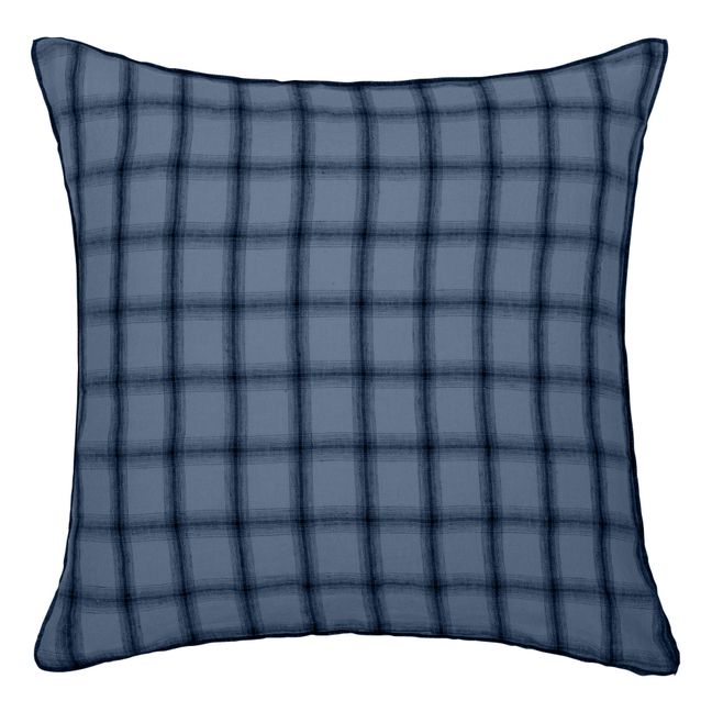 Highlands Washed Linen Pillowcase | Midnight blue