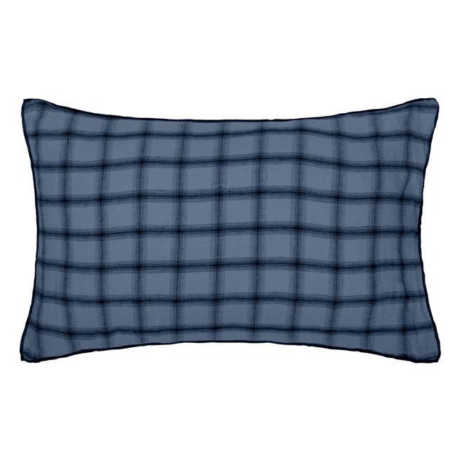 Highlands Washed Linen Pillowcase Azul Noche