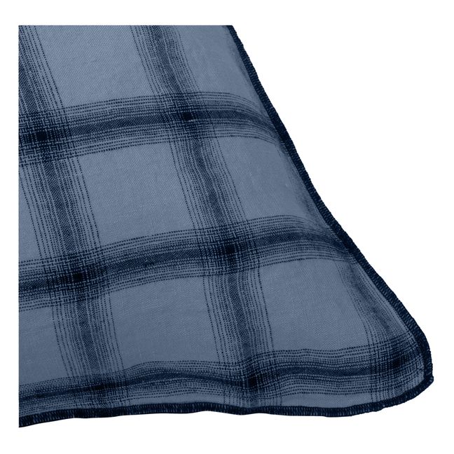 Highlands Washed Linen Pillowcase | Blu notte