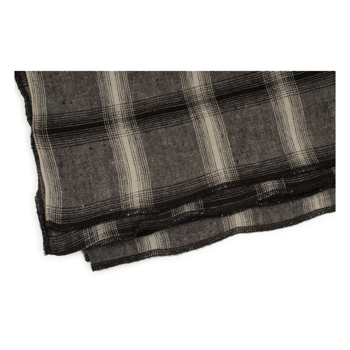 Highlands Checked Washed Linen Tablecloth | Dunkelgrau- Produktbild Nr. 1