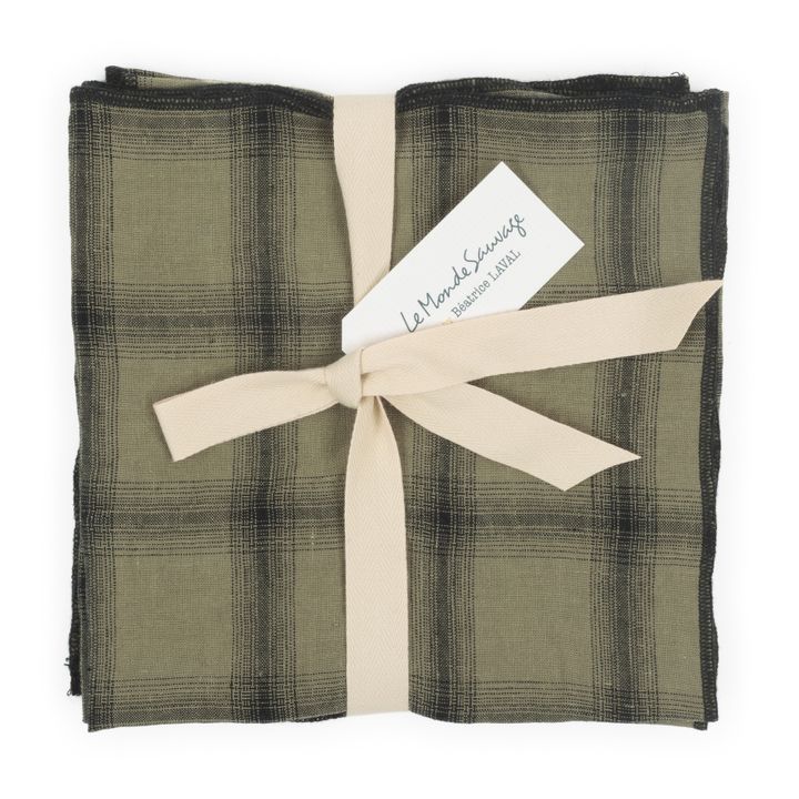 Highlands Washed Linen Napkins - Set of 4 | Khaki- Product image n°3