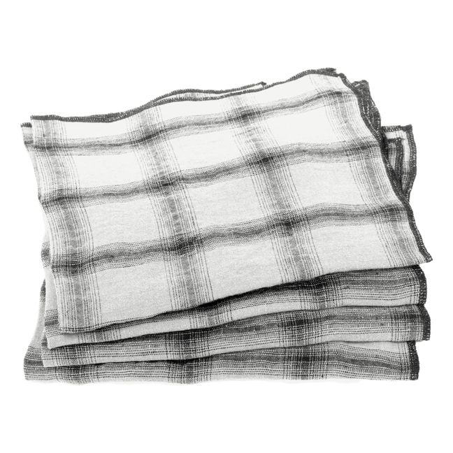 Highlands Washed Linen Napkins - Set of 4 | Weiß
