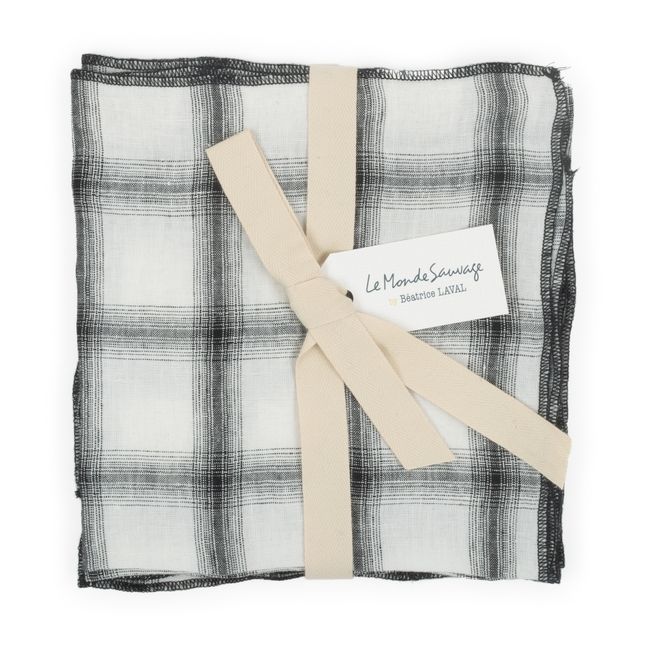 Highlands Washed Linen Napkins - Set of 4 | Weiß