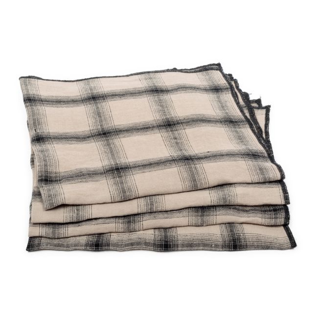 Highlands Washed Linen Napkins - Set of 4 | Beige rosado