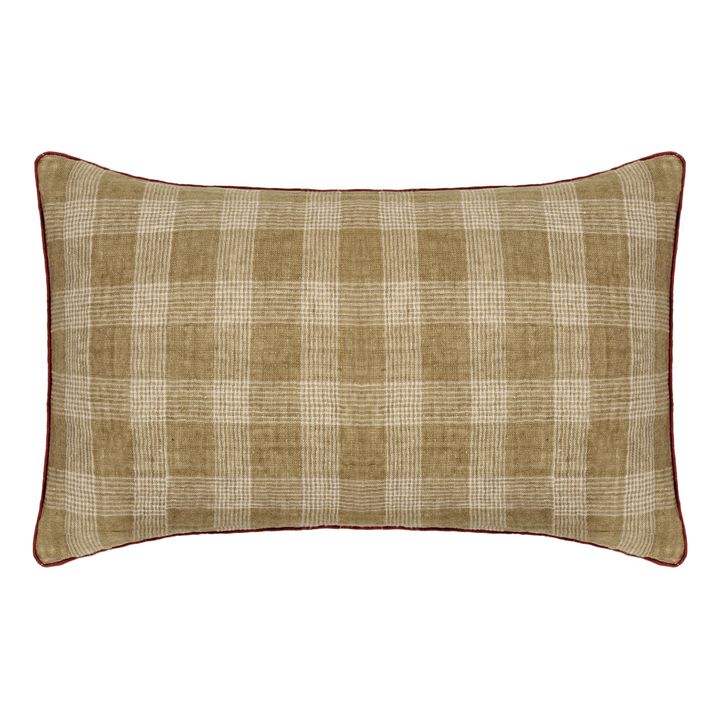 Inverness Waffle Linen Cushion | Khaki- Produktbild Nr. 2