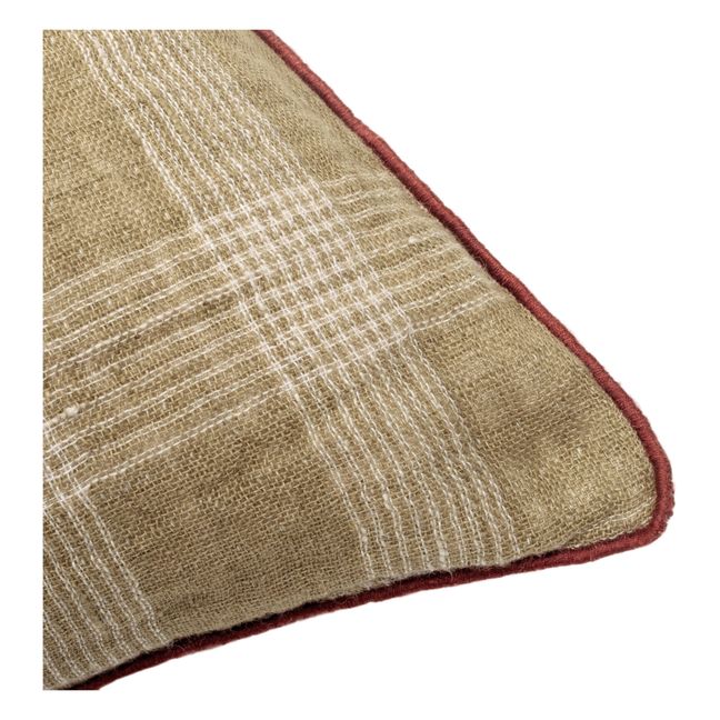 Inverness Waffle Linen Cushion | Verde Kaki