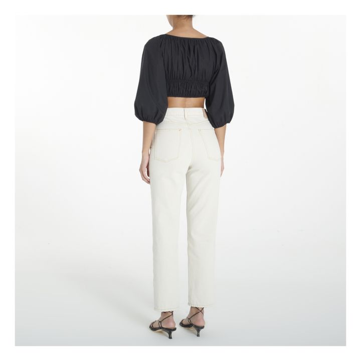 Hose mit hoher Taille Louis | Tile White- Produktbild Nr. 2