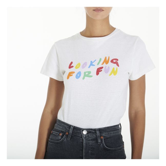T-shirt Classic Looking For Fun | Vintage White