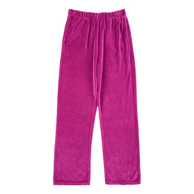 Organic Cotton Velour Trousers - Women’s Collection - Rosa Fushia