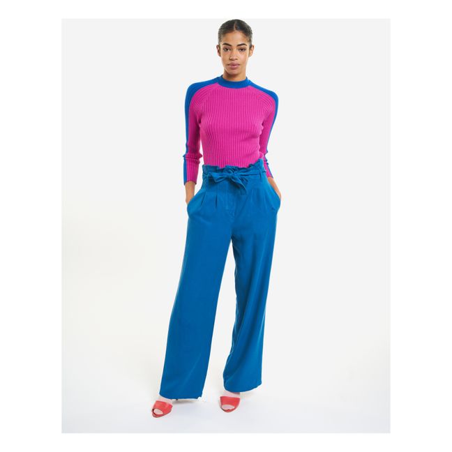 Lyocell Trousers - Women’s Collection - Azul