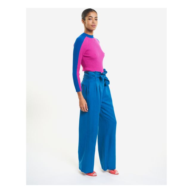 Lyocell Trousers - Women’s Collection - Azul
