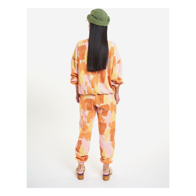 Sweat Oversize Coton Bio Camouflage - Collection Femme - Orange