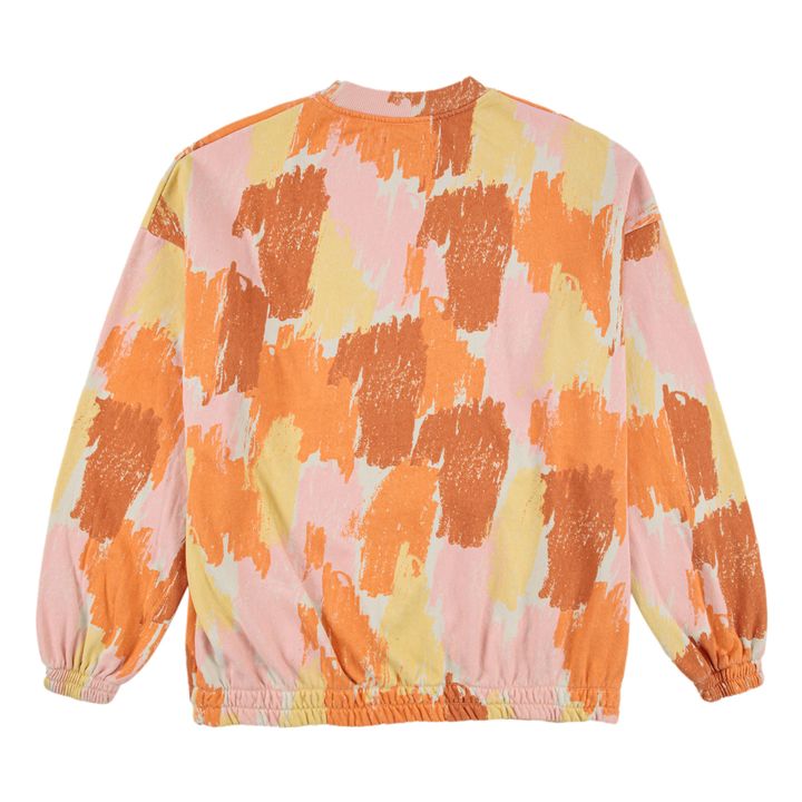 Organic Cotton Camouflage Oversize Sweatshirt - Women’s Collection - Orange- Product image n°4