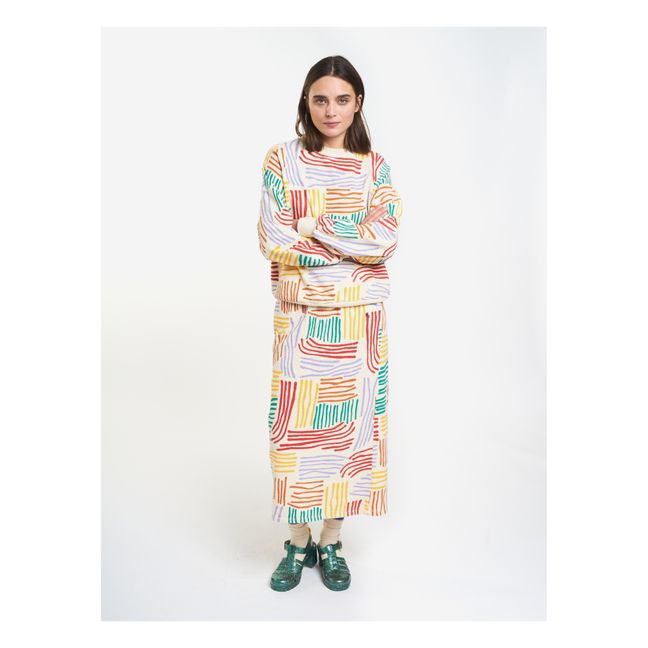 Organic Cotton Striped Oversize Sweatshirt - Women’s Collection - Crudo
