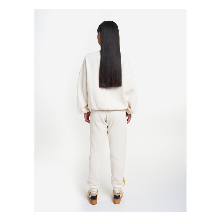 Organic Cotton Geometric Oversize Sweatshirt - Women’s Collection - Ecru- Product image n°4