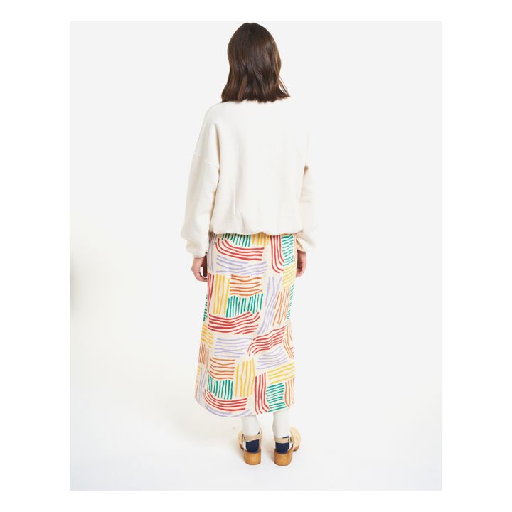 Organic Cotton Geometric Oversize Sweatshirt - Women’s Collection - Ecru- Product image n°7