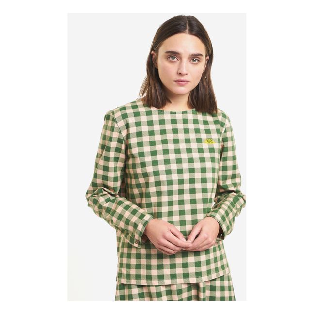 Checked Flannel Blouse - Women’s Collection - Verde