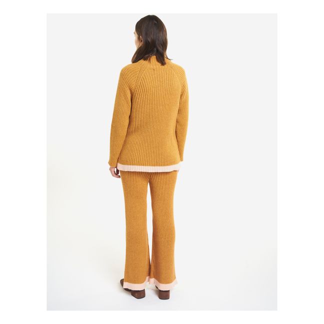 Ribbed Turtleneck Jumper - Women’s Collection - Ocre