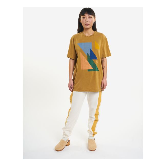 Organic Cotton Geometric T-shirt - Adult Collection - Ocre