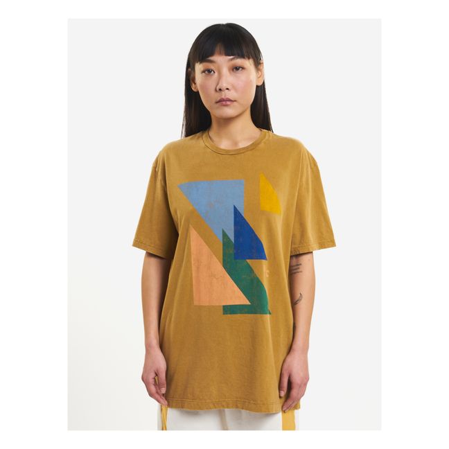 Organic Cotton Geometric T-shirt - Adult Collection - Ochre
