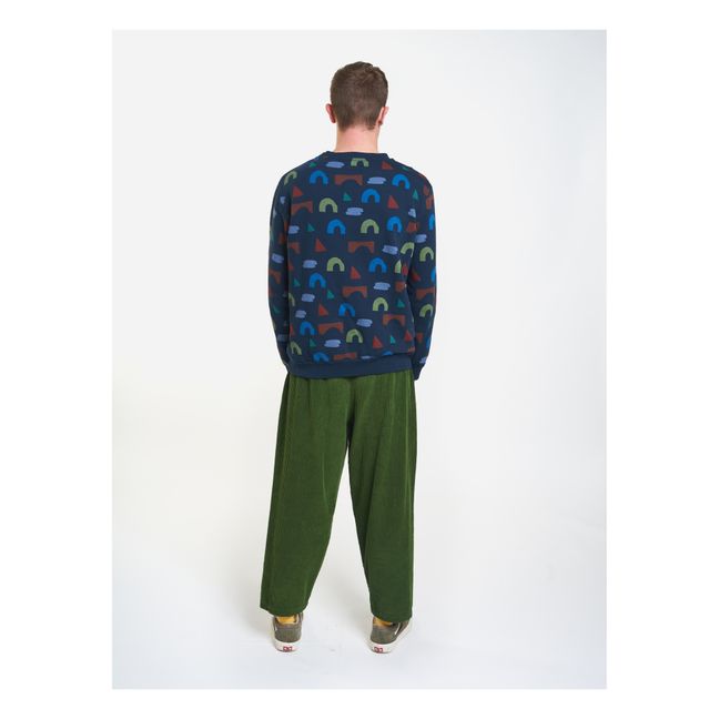 Playful Organic Cotton Sweatshirt - Adult Collection - Azul Marino