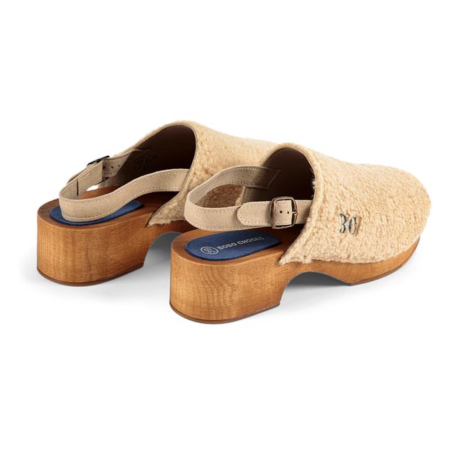 Zoccoli in stile pelliccia - Collezione Donna  | Ecru