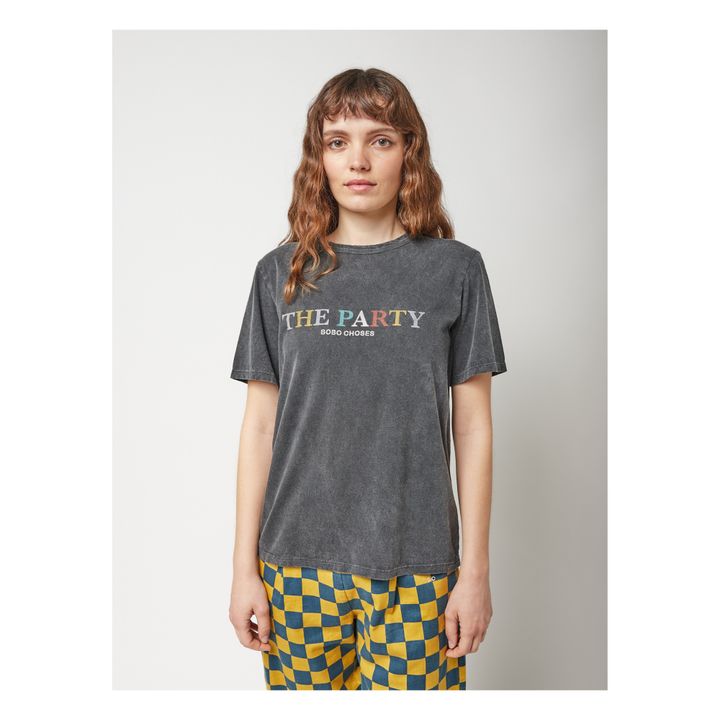 Fun Capsule Organic Cotton T-shirt - Women’s Collection  | Charcoal grey- Product image n°2