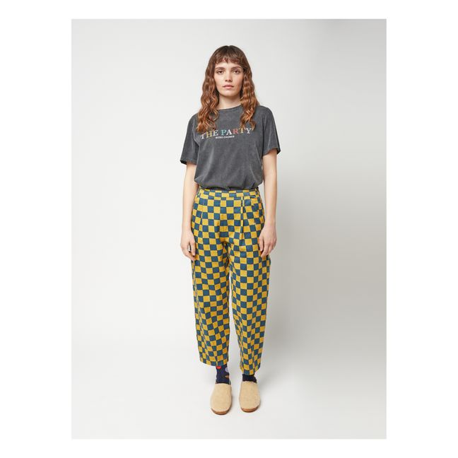 Fun Capsule Checked Trousers - Women’s Collection  | Gelb