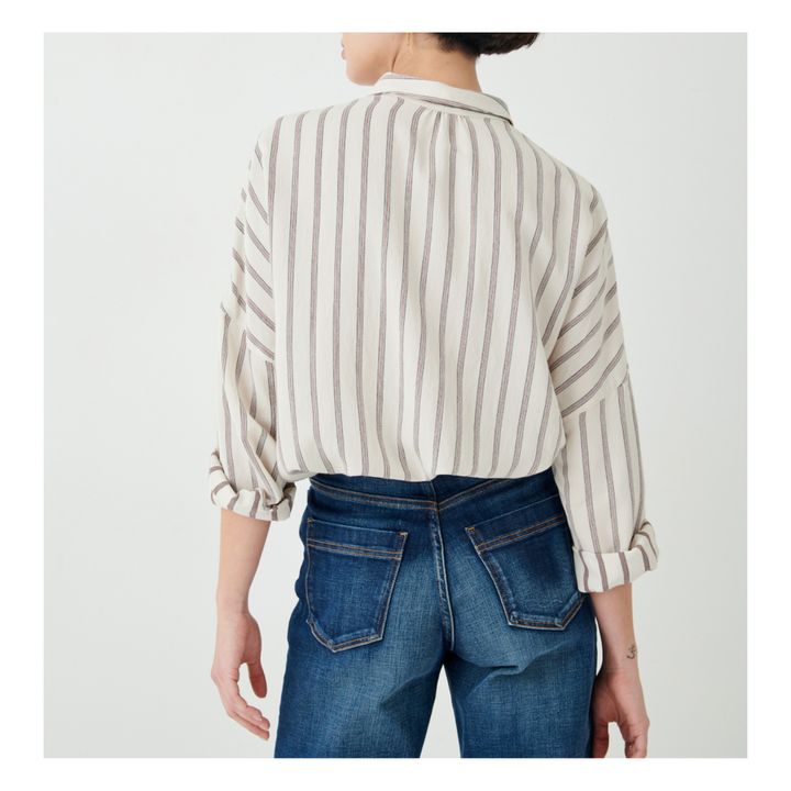 Botan Striped Shirt | Seidenfarben- Produktbild Nr. 1