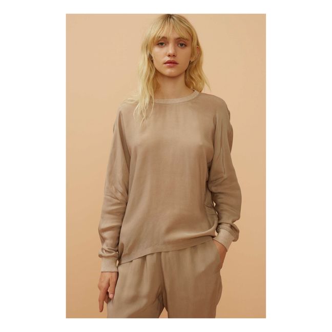 Camiseta Carba Cupro | Beige