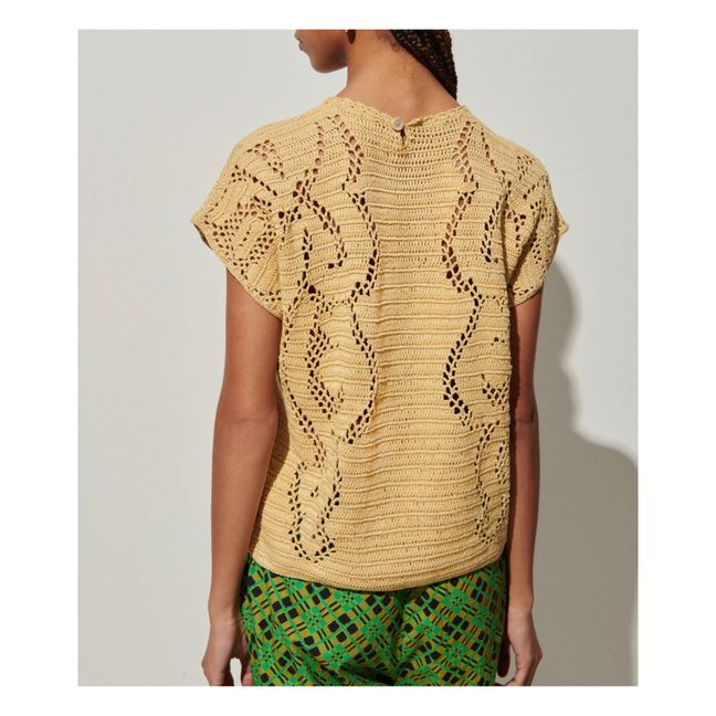 Cash Crochet T-shirt Giallo