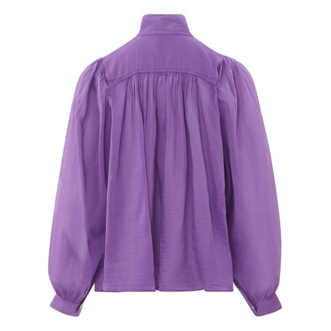 Bohemian Cotton and Silk Blouse | Violett