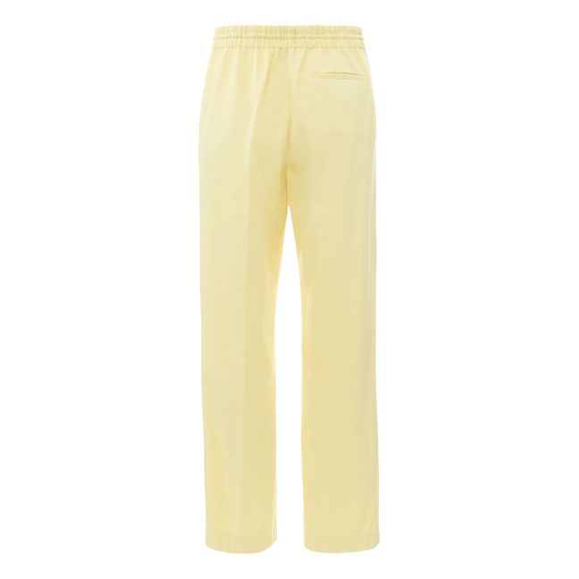 Jogger-Hose aus Baumwoll-Twill | Vanille