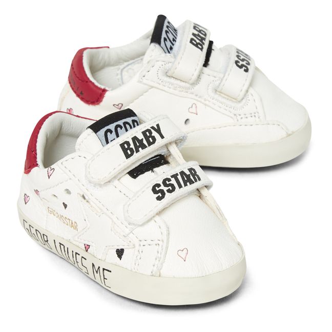 Baby School Velcro Sneakers Red
