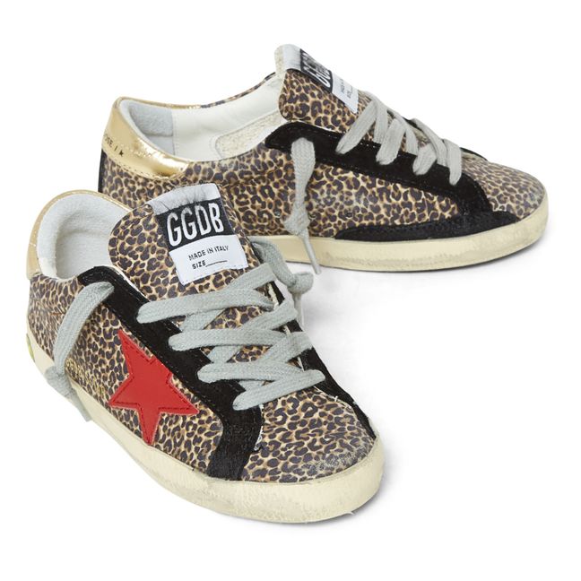 Super-Star Leopard Print Sneakers Marrone