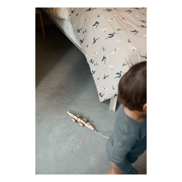 Wooden Pull Along Crocodile | Green- Product image n°3