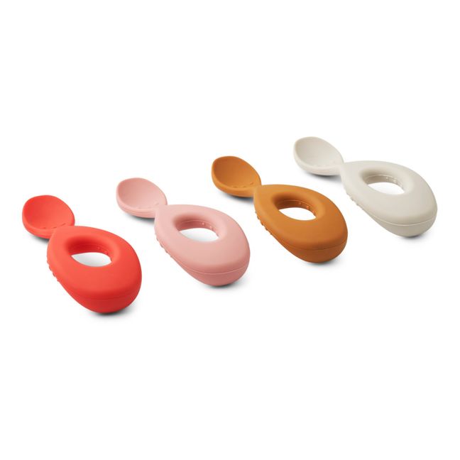 Liva Silicone Spoons - Set of 4 Red