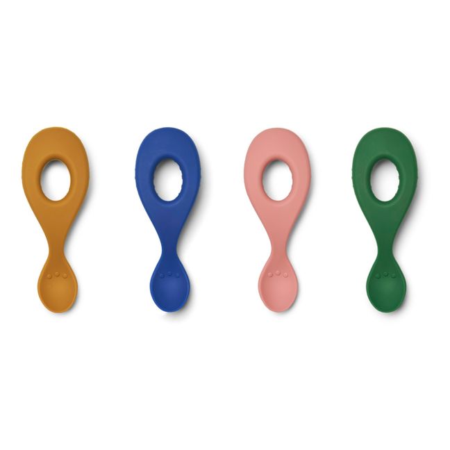 Cuillères Liva en silicone - Set de 4 | Vert