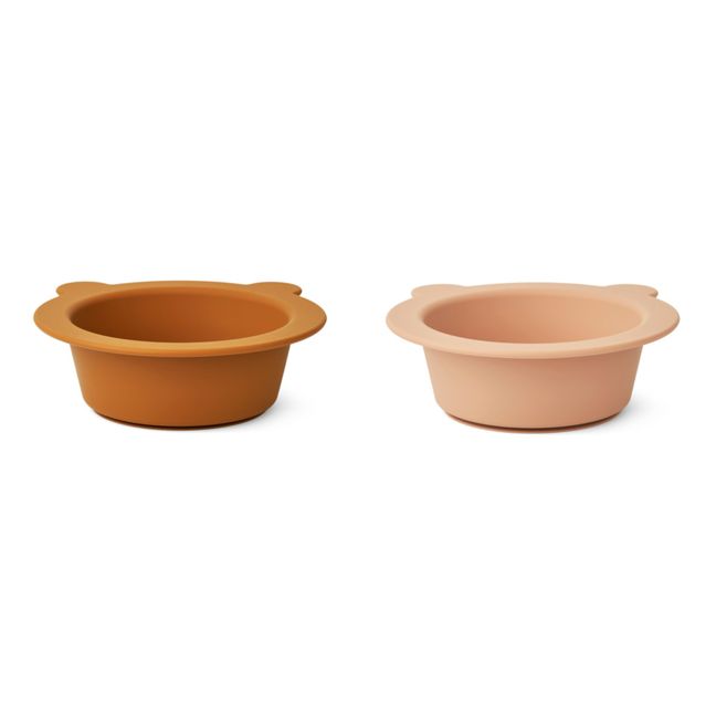 Peony Silicone Non-Slip Bowls - Set of 2 | Pink