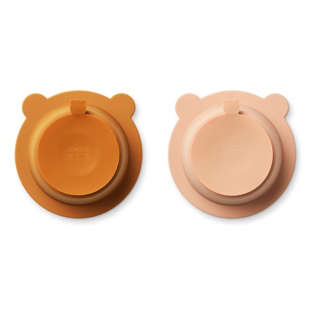 Rutschfeste Schalen Peony aus Silikon-2er-Set | Rosa