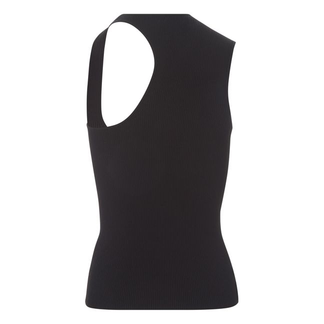 Top asimmetrico Liz | Nero