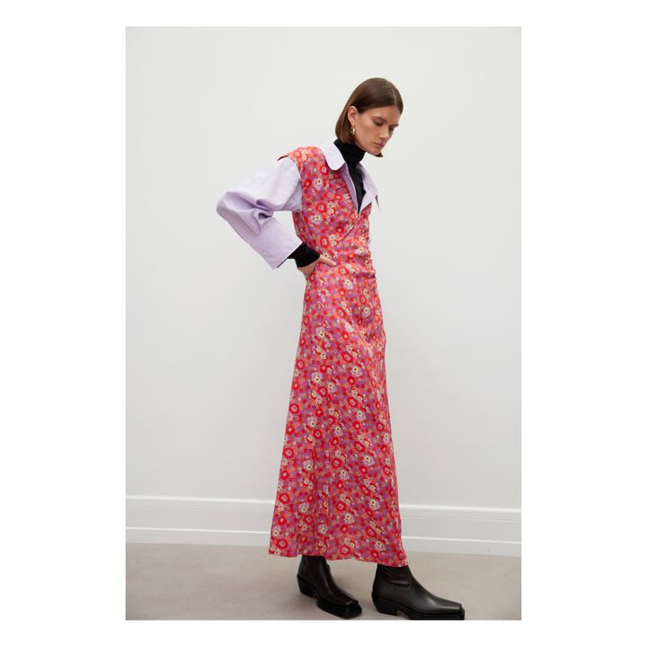 Dorinde Floral Print Dress Rosso- Immagine del prodotto n°2