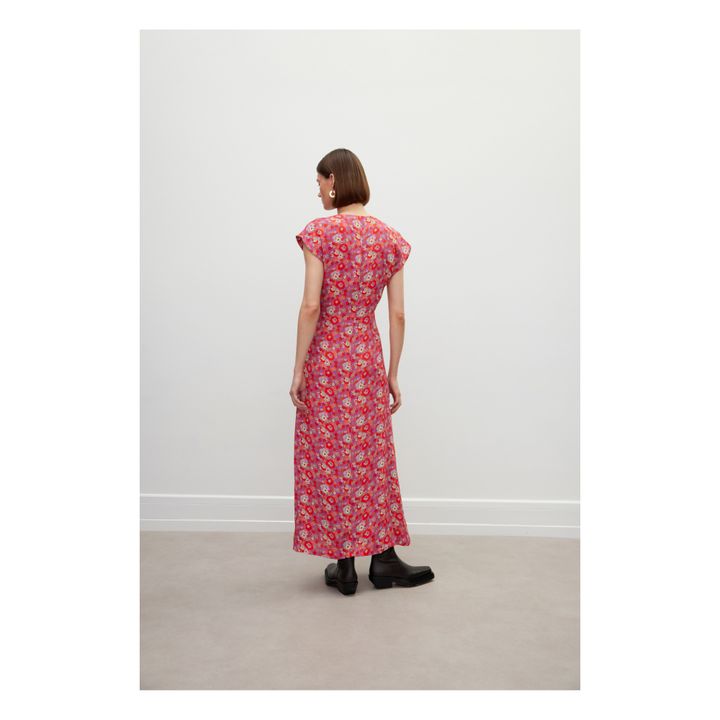 Dorinde Floral Print Dress Rosso- Immagine del prodotto n°4