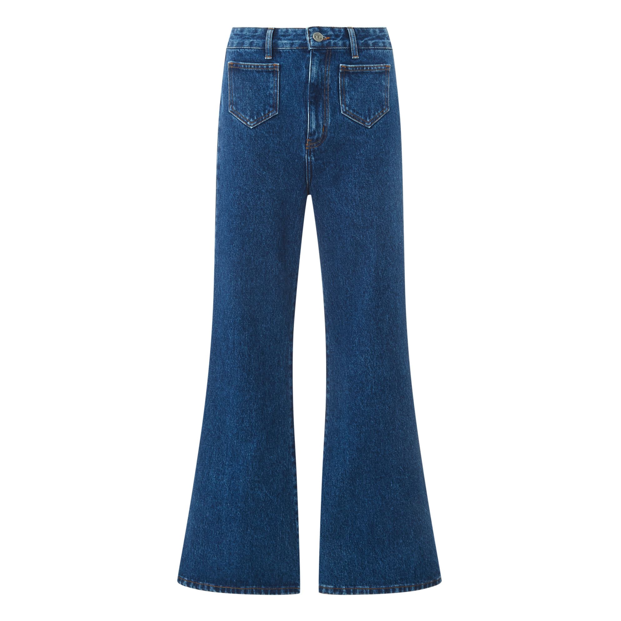 Alma Deia - Organic Cotton Flared Jeans - Denim blue | Smallable