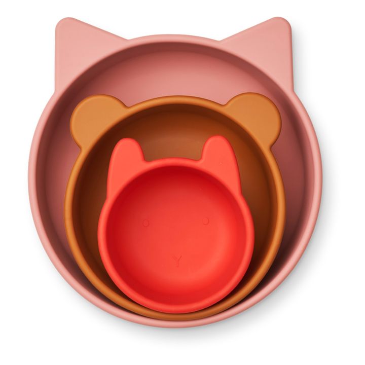 Eddie Silicone Bowls - Set of 3 | Red- Product image n°0