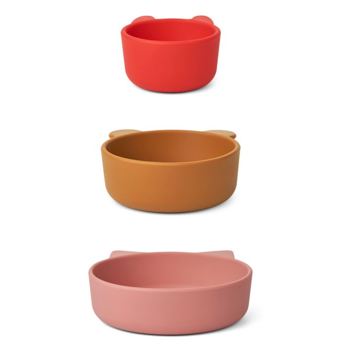 Eddie Silicone Bowls - Set of 3 Red- Product image n°3