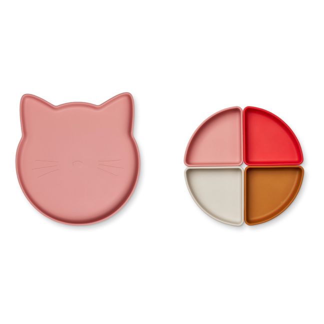 Assiette compartimenté Arne en silicone | Rouge