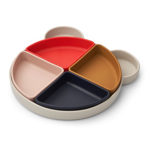 Arne Silicone Compartment Plate Sand