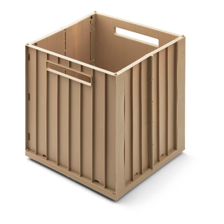 CAJA ALMACENAJE PLEGABLE ALGODÓN - Beige claro